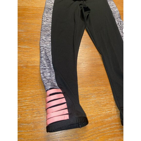 Varsity Spirit Athletic Leggings With Side Panel & Pink Strap Details - Picture 4 of 6